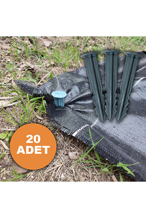 SeraTrend 20 ADET SERA TABAN ÖRTÜSÜ ÇİVİSİ 14 CM TIRNAKLI SERA TABAN ÖRTÜSÜ KAZIĞI SERT PLASTİK SABİTLEME ÇUBU