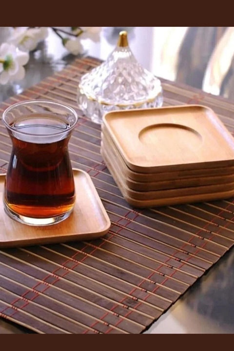 Genel Markalar Bambu Bardak Altlığı, 6 Lı Bardak Atlığı