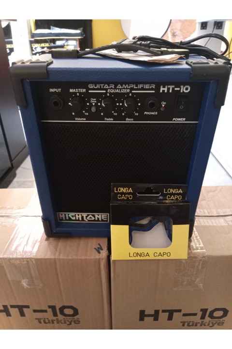 HIGHTONE-10 Ht-10 Watt Elektro Gitar MAVİ Combo Amfi GİTAR KAPOSU .