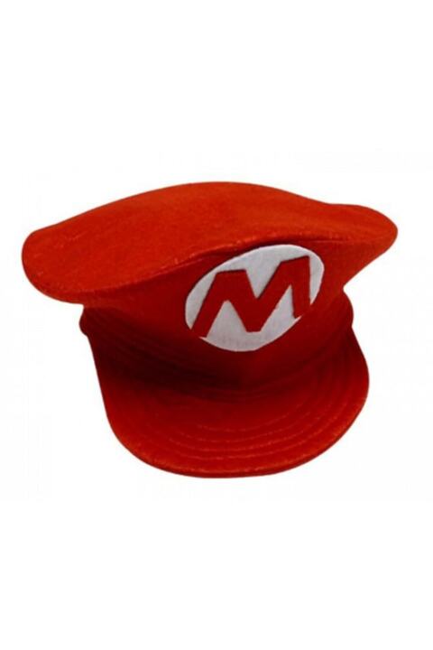 KOSTÜMCE Unisex Çocuk Kırmızı Süper Mario Şapkası
