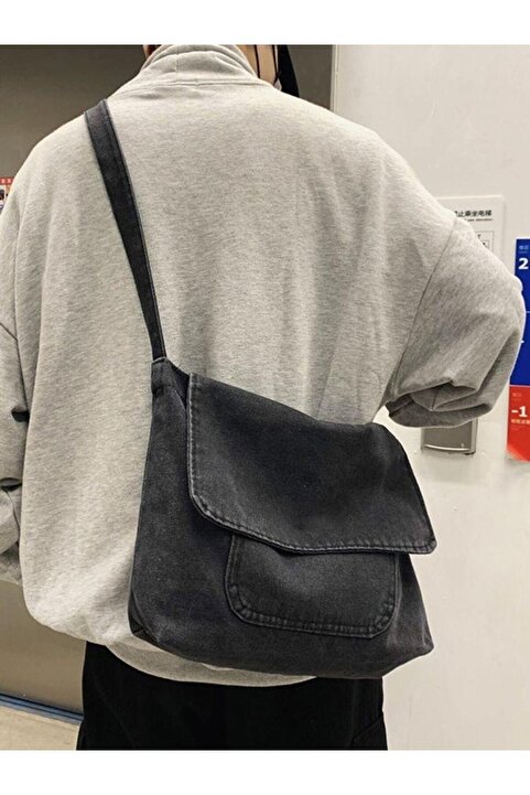 DEEFWEAR Harajuku Vintage Unisex Kot/jean Postacı Çantası