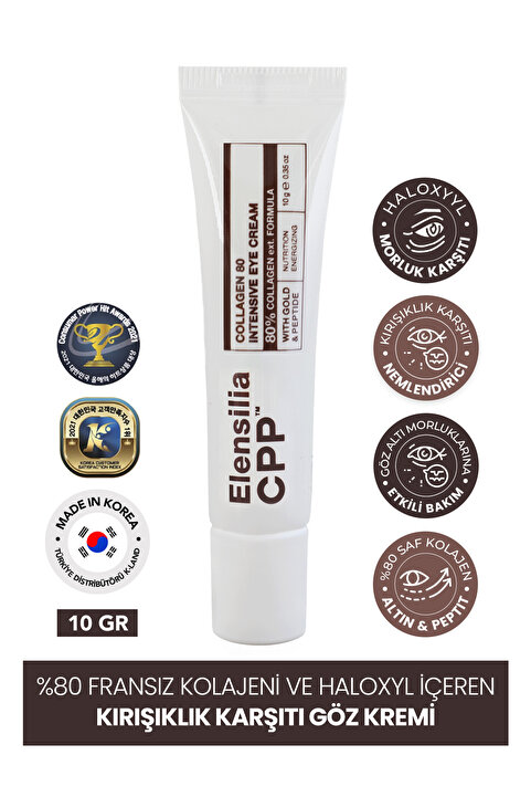 ELENSILIA %80 Fransız Kolajeni Ve Haloxyl Içeren Kırışıklık Karşıtı Göz Kremi 10g