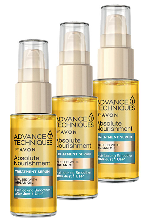 Avon Advance Techniques Argan Yağı Içeren Besleyici Saç Serumu 30 Ml. Üçlü Set