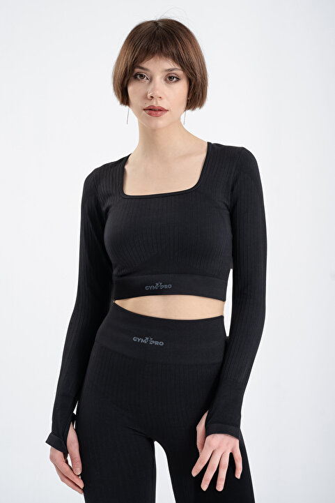 GYMXPRO Süper Esnek Dikişsiz Kare Spor Crop