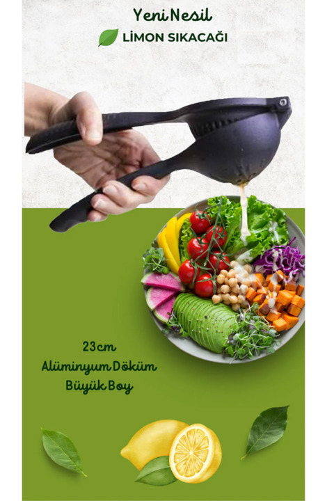 mczhome Döküm Limon Sıkacağı - Portakal Limon Narenciye Sıkacağı Döküm 23 Cm