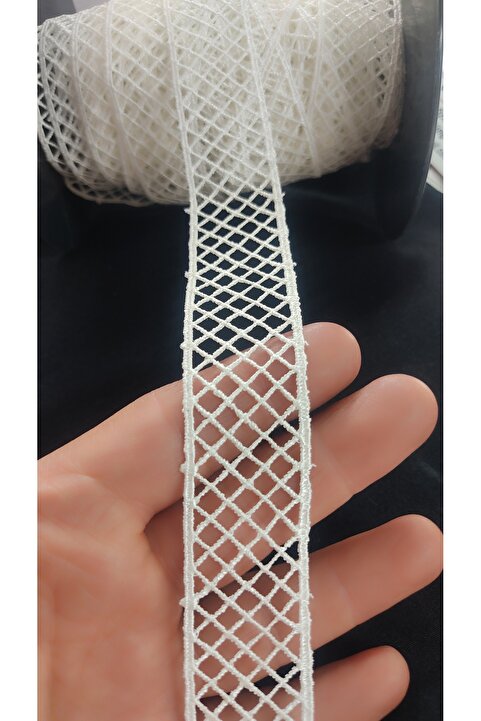 DUAYEN güpür dantel ara kolber desen krem renk 1 metre