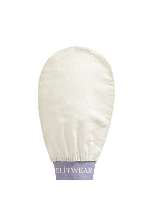 ElitWear Ekru Banyo Duş Kesesi Peeling Eldiveni %100 Floş Ipek Premium Kadın Ve Erkekler Için