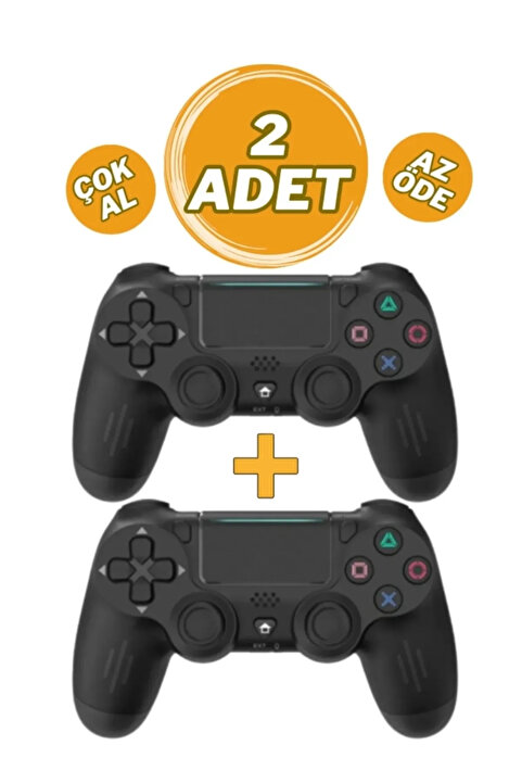 LESGO Ps 4 Joystick Tablet Telefon Pc Uyumlu Titreşimli Oyun Kolu 2 Adet - Şarj Kablo Hediyeli Smith