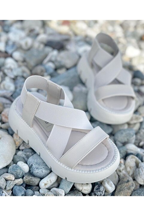 Surpie Shoes Kız Çocuk Sandalet, Lastikli Çocuk Sandalet