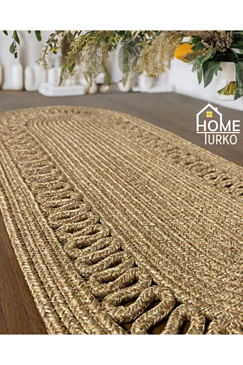 HomeTurko Jüt, Hasır, Dekoratif Masa Örtüsü, Runner 30x70CM, Amerikan Servis, Sehpa Örtüsü, Bohem Tarzı