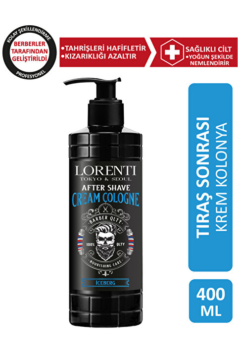 LORENTİ Krem Kolonya Tıraş Sonrası Cilt Bakım Iceberg 400 ml