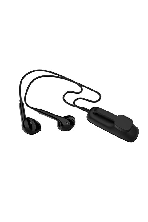 WOTOBE BXA4 Klipsli Bluetooth 5.3 TWS Mikrofonlu Kulak içi Yaka Kulaklık Beyaz
