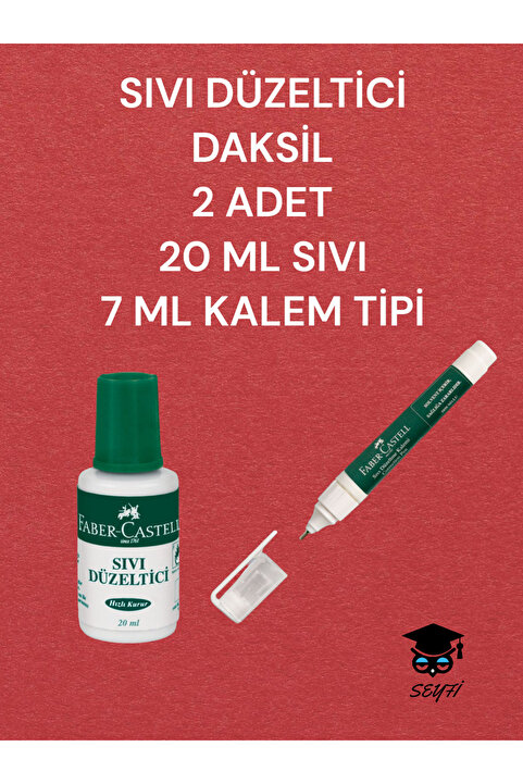 Faber Castell SIVI DÜZELTİCİ  DAKSİL 2 ADET 20 ML SIVI 7 ML KALEM TİPİ