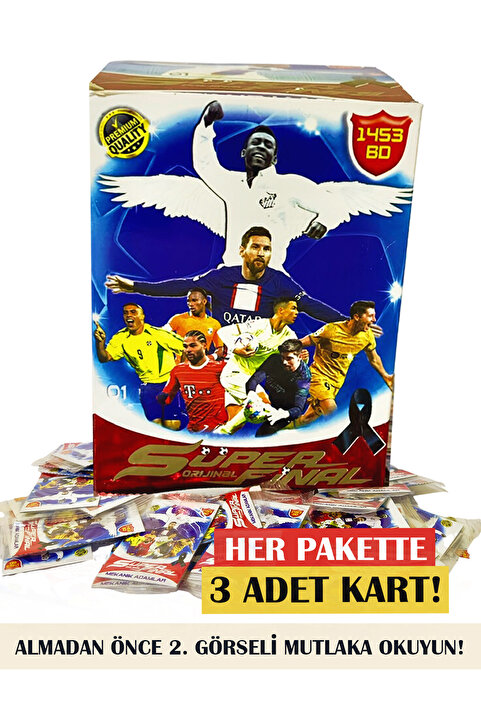 süper final Süper Final Mekanik Adamlar En Son Seri Futbolcu Kartları 100 Paket 3'lü (300 KART) (KUTUSUZ)