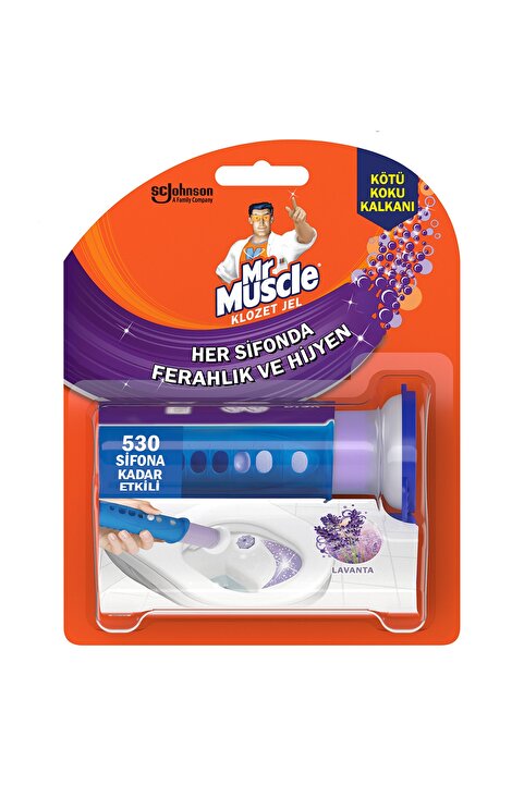 Mr. Muscle Klozet Jel Blok, Tuvalet Temizleyici, Lavanta, 36g