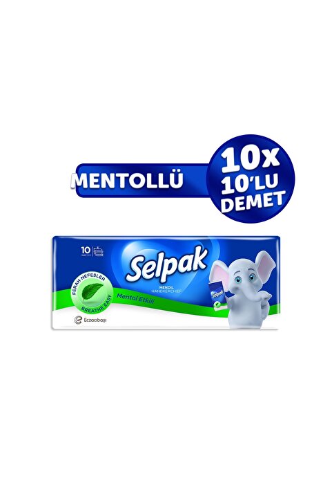 Selpak ® Mentollü Mendil 100'lü (10*10)