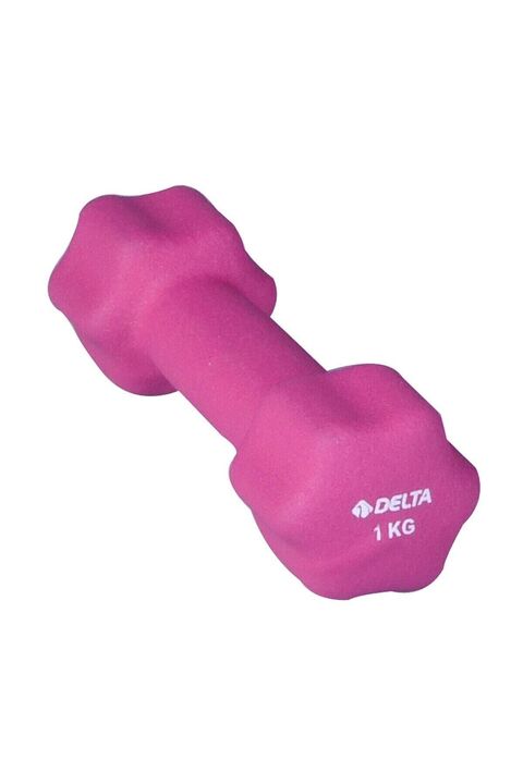 Delta 1 Kg x 1 Adet Deluxe Neopren Kaplı Fuşya Demir Dambıl
