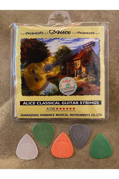 Alice A106 Ph Klasik Gitar Teli + 5 Adet Pena