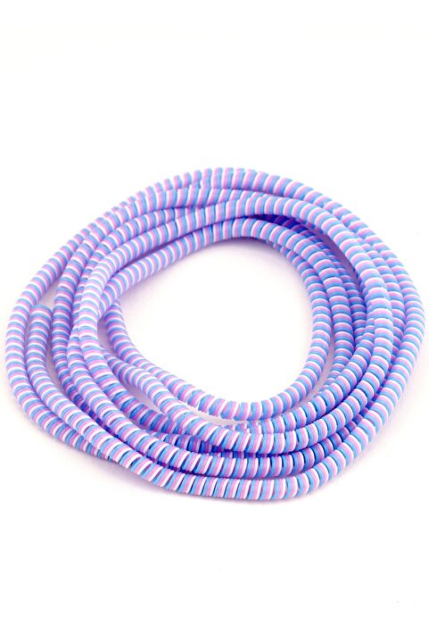 SPELT Şarj Aleti Kablosu Kablo Kordon Koruyucu Spiral Sarma Kılıf Koruma Eflatun