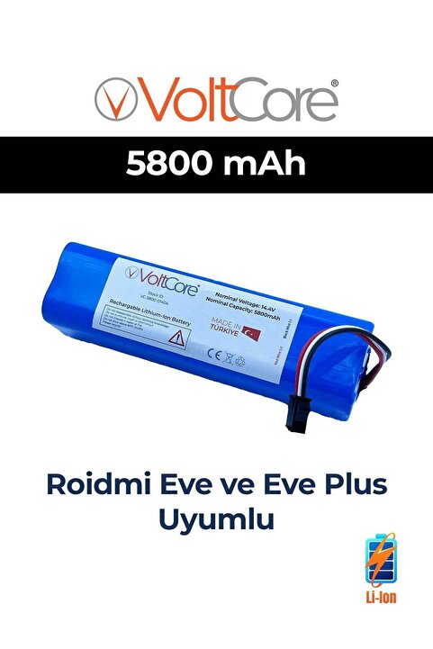 VoltCore Roidmi Eve & Eve Plus Akıllı Robot Süpürge Bataryası 5800 Mah Pil