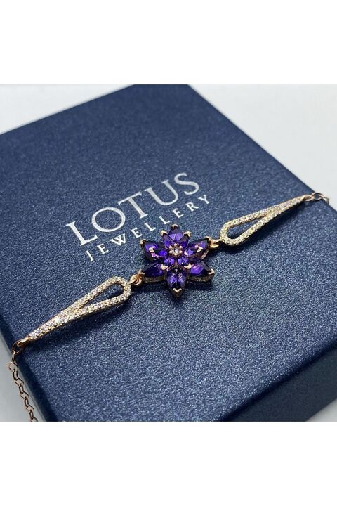LOTUS JW Lotus Çiçeği Gümüş Bileklik | 925 Ayar Gümüş Bileklik