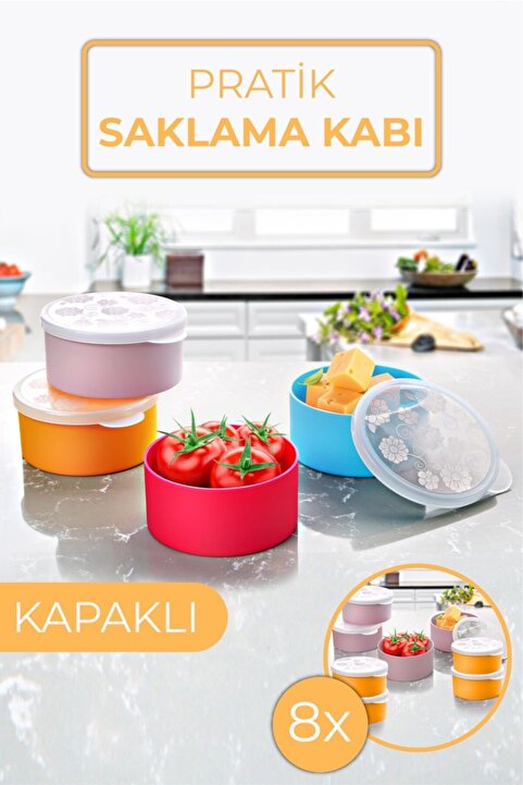 Nandy Home Plastik Mini Saklama Kabı 8'li