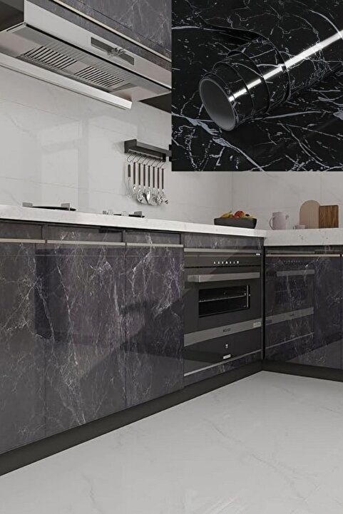 ALFAGİFT 60x500 Cm Mermer Desenli Yapışkanlı Folyo-mutfak, Banyo Ve Mobilya Kaplama Yenileme Kolay Uygulama