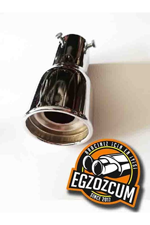 EGZOZCUM 51 Mm. Islık Sesli Nikelaj Egzoz Eksoz Ucu Sök Tak Vidalı