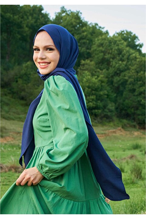 Mides scarf Pamuk Cazz Lacivert Şal