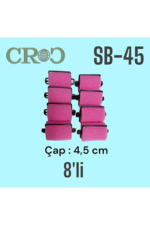 Croc SB-45 Sünger Bigudi 8li