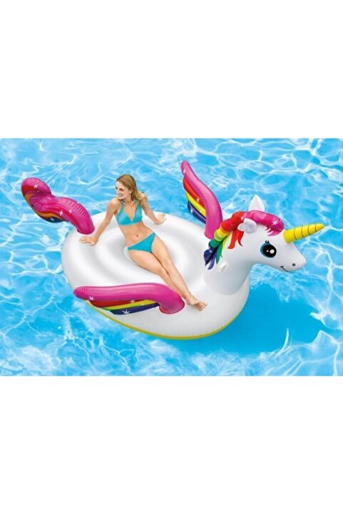 Intex Mega Island Şişme Unicorn At Deniz Yatağı 287x193x165 cm