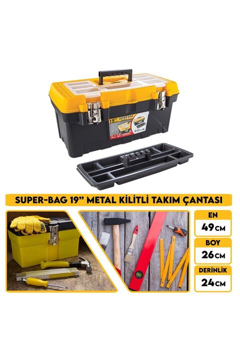Süper Bag As Metal Kilitli Takım Çantası, Alet Çantası No 19