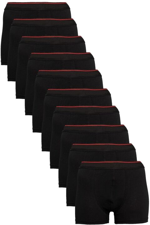 NACAR STORE Erkek Siyah 12'li Paket Likralı Pamuklu Boxer