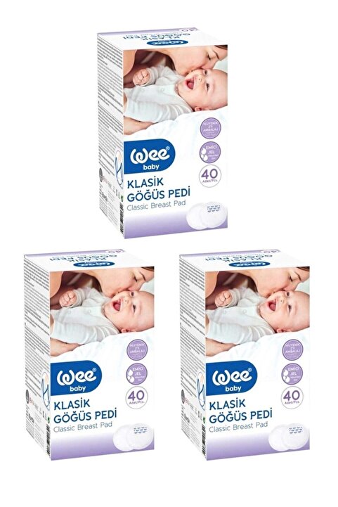 Wee Baby 132 Klasik Göğüs Pedi 40'lı X 3 Kutu