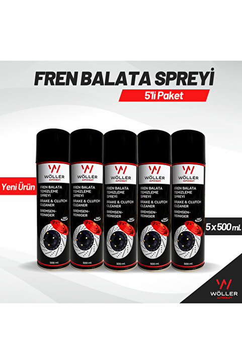 Wöller Fren Balata Spreyi Ve Genel Temizleme Spreyi 500 Ml. 5 Adet