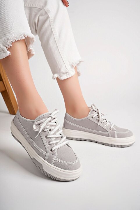 pasyone Gri Kadın Sneaker Günlük Ayakkabı