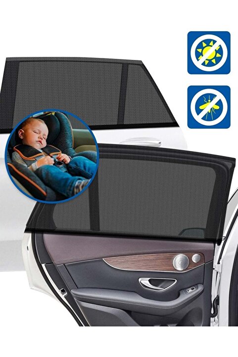 BYENS Oto Güneşlik Perde Araba Yan Cam Perdesi Önleyici Araç Içi Güneşliği Için Güneş Sinekliği