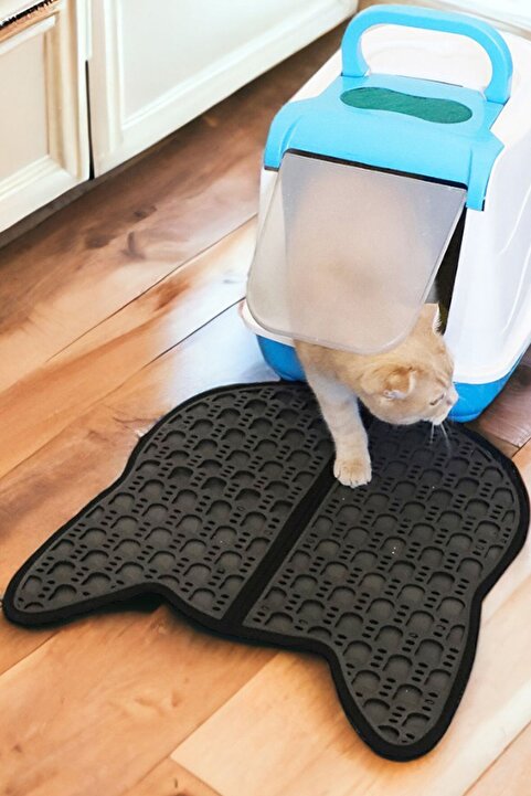 BYENS Kedi Kumu Paspası Kedi Tuvalet Önü Paspası Elekli Paspas Tuvaleti 50*50 cm Mama Halısı