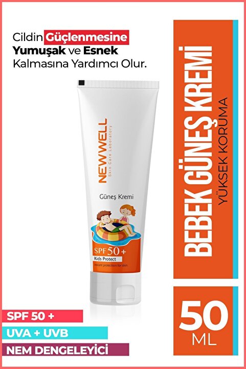 New Well Güneş Koruyucu Çocuk Kremi Spf 50+ (50ml)