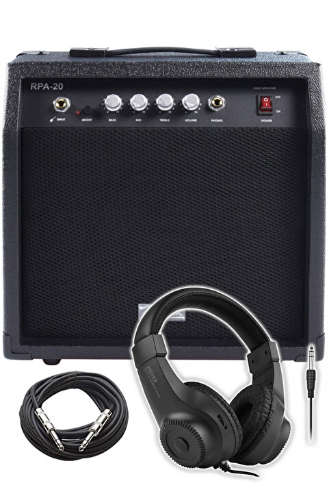 Midex Midex Rpa-20bk-hd Bas Gitar Amfisi 20 Watt (KULAKLIK VE JAK KABLOSU DAHİL)