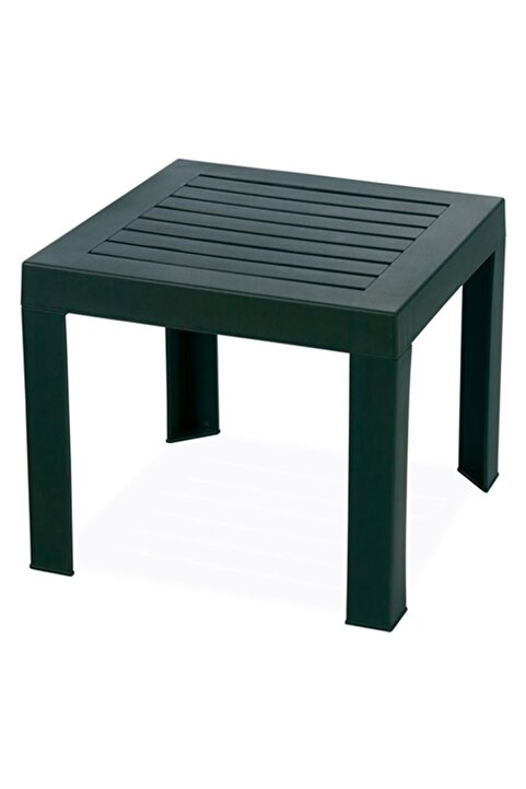 Papatya Suda Plastik Sehpa Yeşil 40x40x35 cm - Taşınabilir Demonte Yapı
