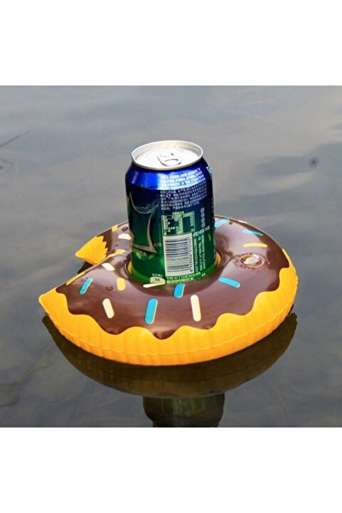 HobiShop Eğlenceyi Sevenlere Donut Şişme Deniz Havuz Bardak Tutucu Float Bar