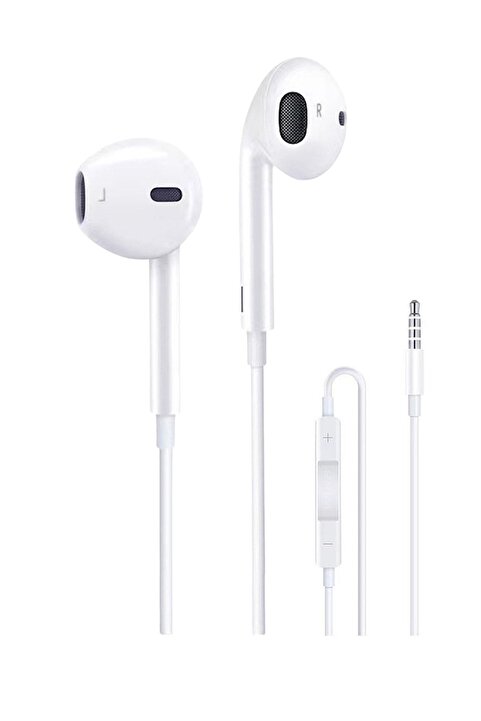 Favors Jack Girişli Beyaz Kablolu Kulaklık Ios Android Uyumlu 3.5 mm Kulaklık