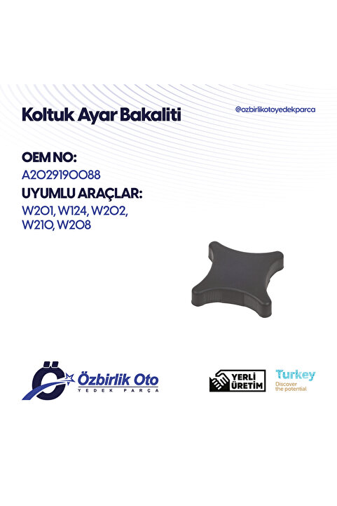 Mercedes W124 W210 W202 W201 KOLTUK OTURAK AYAR BAKALİTİ MERCEDES BENZ