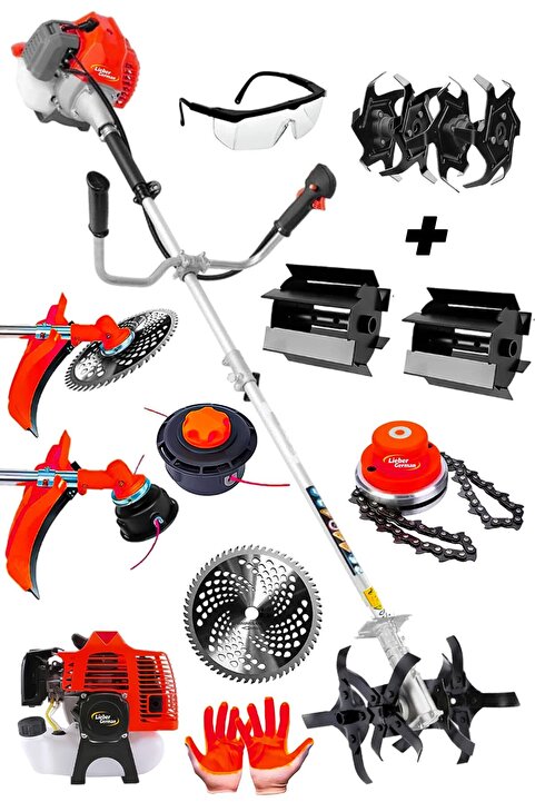 Lieber German Orx 2.4 Hp Prof. Yan Tipi Benzinli Tırpan Ot Çalı Çim Biçme Makinesi Akrobat Dip Çapa