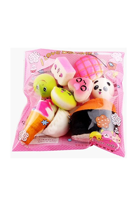 Brother Toys 10 Adet Squishy Full Karışık Set - Yumuşacık Sık Bırak Sukuşi Oyuncak Hayvan Figürü