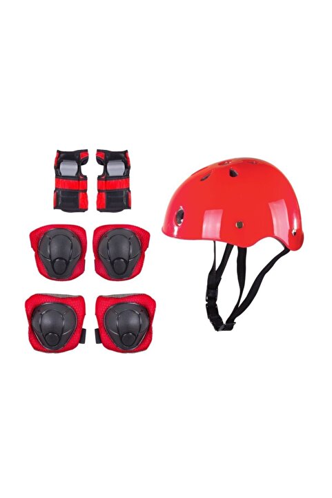 Furkan Toys F-sports Kırmızı Kask Dizlik Dirseklik Seti