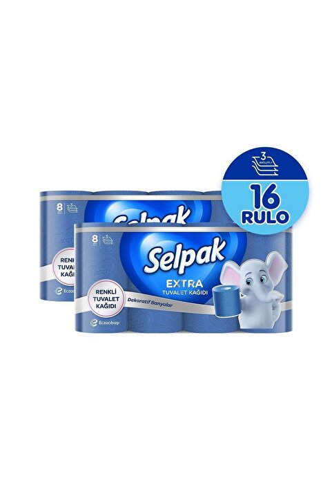 Selpak ® Extra Renkli Tuvalet Kağıdı 16'lı