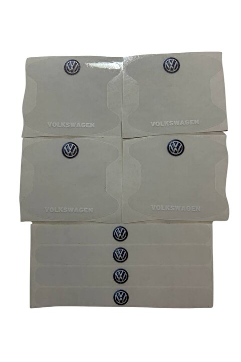Rukye Shop Volkswagen Marka Logolu Oto Kapı Kolu Çizik Önleyici Yapışkan 8'li Set