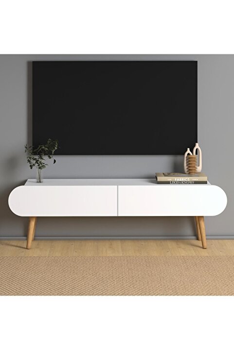 Monte Sehpa Lotus Tv Sehpası 120 Cm Beyaz